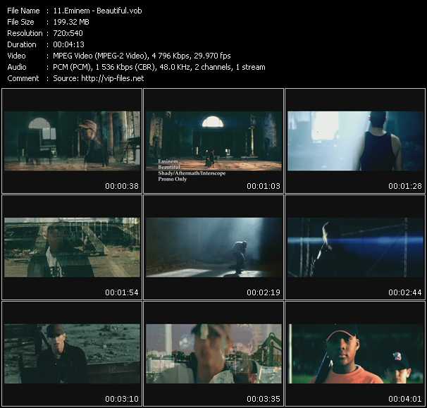 Eminem video ”Beautiful” from dvd ”Express Video August 2009 Week 1”