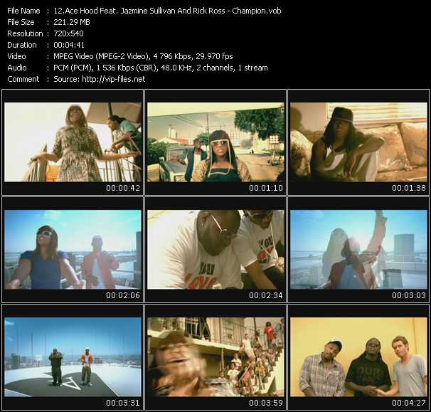 Ace Hood Feat. Jazmine Sullivan And Rick Ross video ”Champion” from dvd ”Express Video August 2009 Week 1”