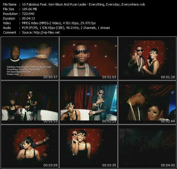 Fabolous Feat. Keri Hilson And Ryan Leslie video ”Everything, Everyday, Everywhere” from dvd ”Express Video September 2009 Week 1”
