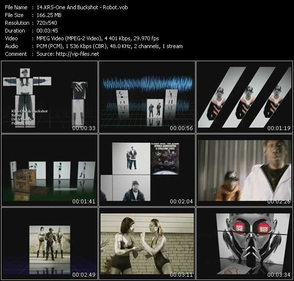 Krs-One And Buckshot video ”Robot” from dvd ”Express Video September 2009 Week 1”