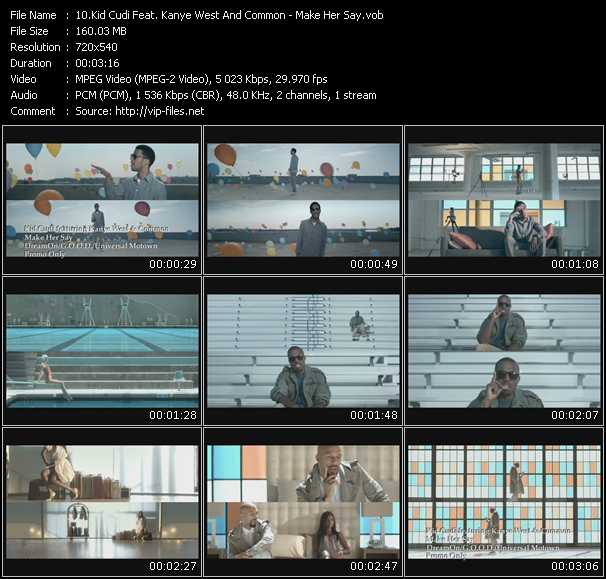 Kid Cudi Feat. Kanye West And Common video ”Make Her Say” from dvd ”Express Video September 2009 Week 2”