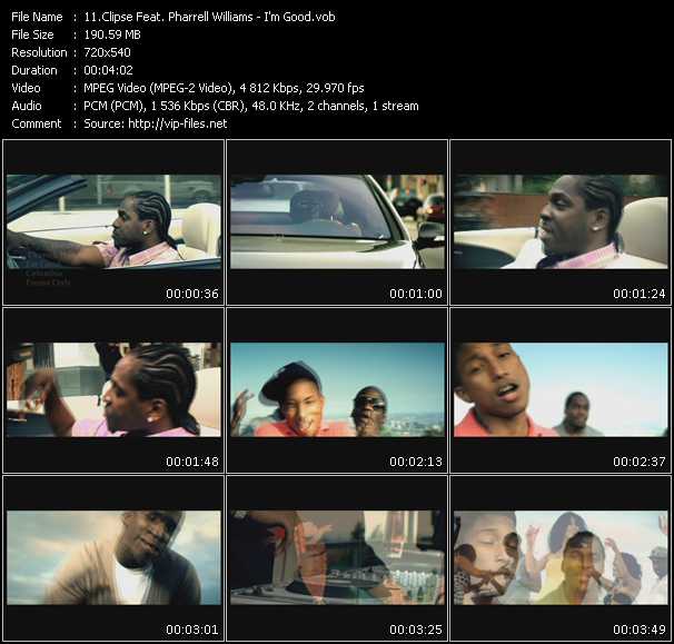 Clipse Feat. Pharrell Williams video ”I'm Good” from dvd ”Express Video September 2009 Week 3”