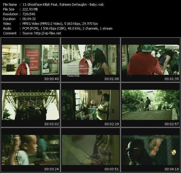 Ghostface Killah Feat. Raheem DeVaughn video ”Baby” from dvd ”Express Video September 2009 Week 5”