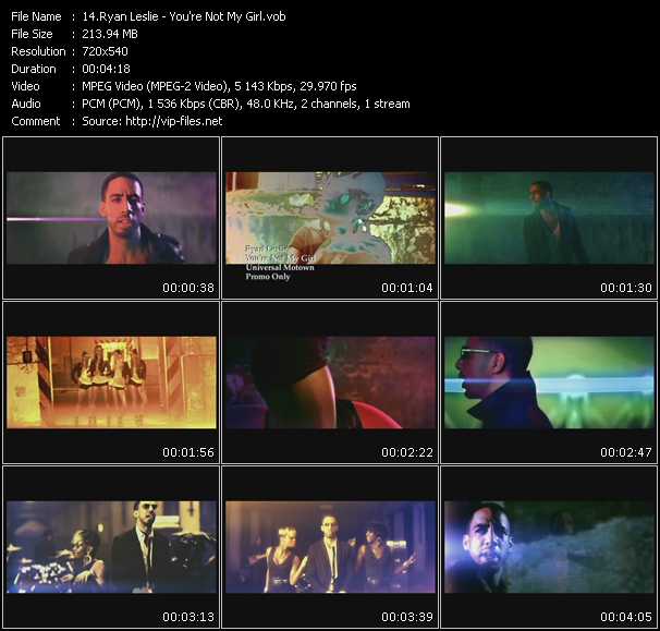 Ryan Leslie video ”You're Not My Girl” from dvd ”Express Video September 2009 Week 5”