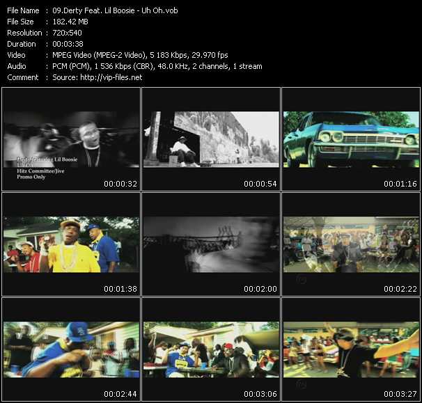Derty Feat. Lil' Boosie video ”Uh Oh” from dvd ”Express Video October 2009 Week 3”
