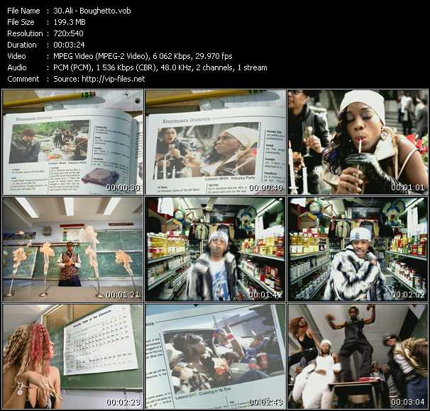 Ali Feat. Murphy Lee video ”Boughetto” from dvd ”Canada Hot Video May 2002”