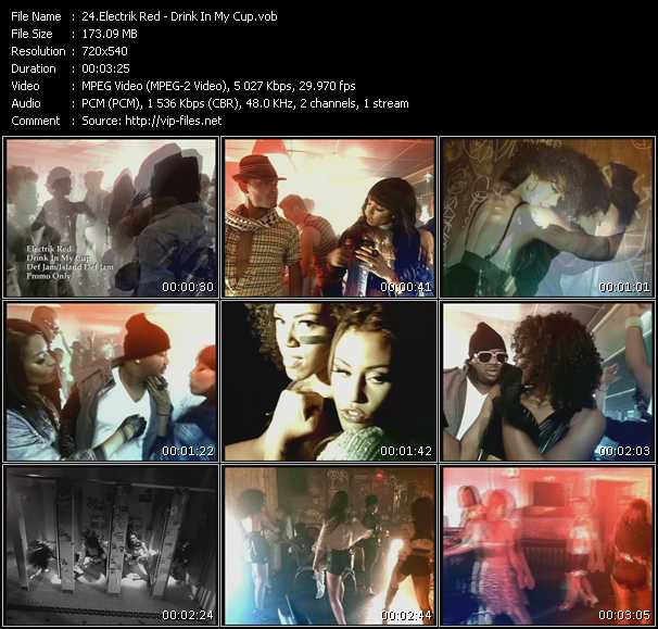 Electrik Red video ”Drink In My Cup” from dvd ”Hot Video June 2009”