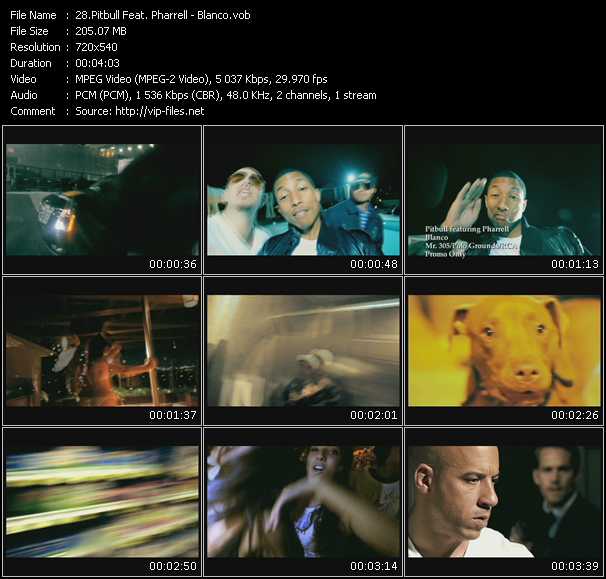 Pitbull Feat. Pharrell Williams video ”Blanco” from dvd ”Hot Video June 2009”