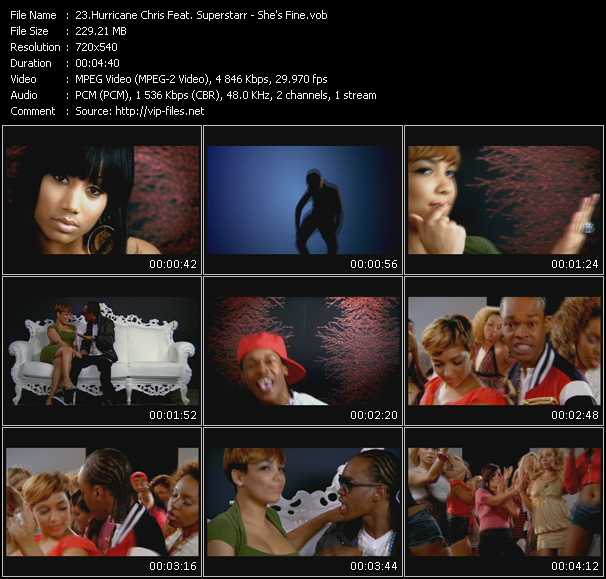 Hurricane Chris Feat. Superstarr video ”She's Fine” from dvd ”Hot Video July 2009”
