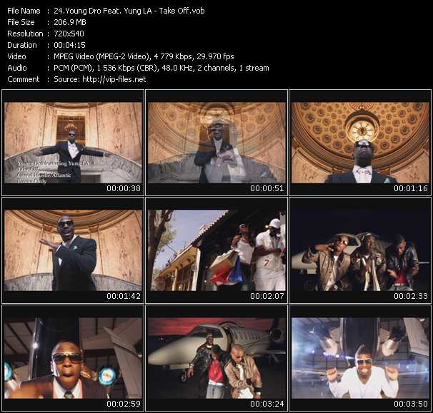 Young Dro Feat. Yung LA video ”Take Off” from dvd ”Hot Video July 2009”