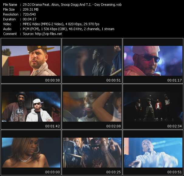 Dj Drama Feat. Akon, Snoop Dogg And T.I. video ”Day Dreaming” from dvd ”Hot Video July 2009”