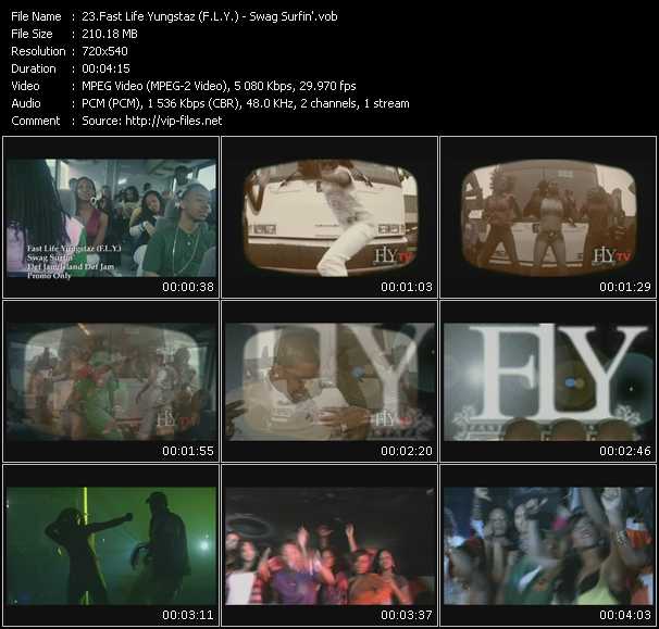 Fast Life Yungstaz (F.L.Y.) video ”Swag Surfin'” from dvd ”Hot Video September 2009”