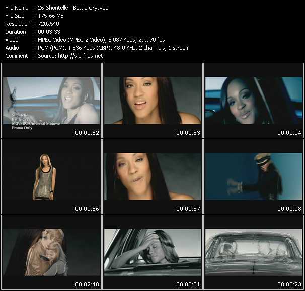 Shontelle video ”Battle Cry” from dvd ”Hot Video September 2009”