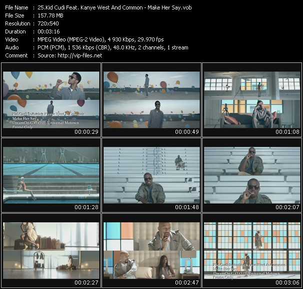 Kid Cudi Feat. Kanye West And Common video ”Make Her Say” from dvd ”Hot Video October 2009”