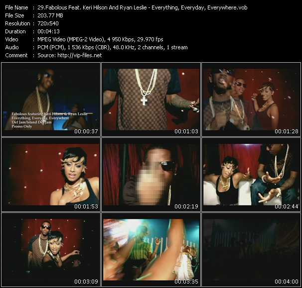 Fabolous Feat. Keri Hilson And Ryan Leslie video ”Everything, Everyday, Everywhere” from dvd ”Hot Video October 2009”