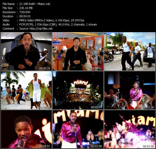 Will Smith video ”Miami” from dvd ”Hot Video Classics Best Of 1999 Vol.1”