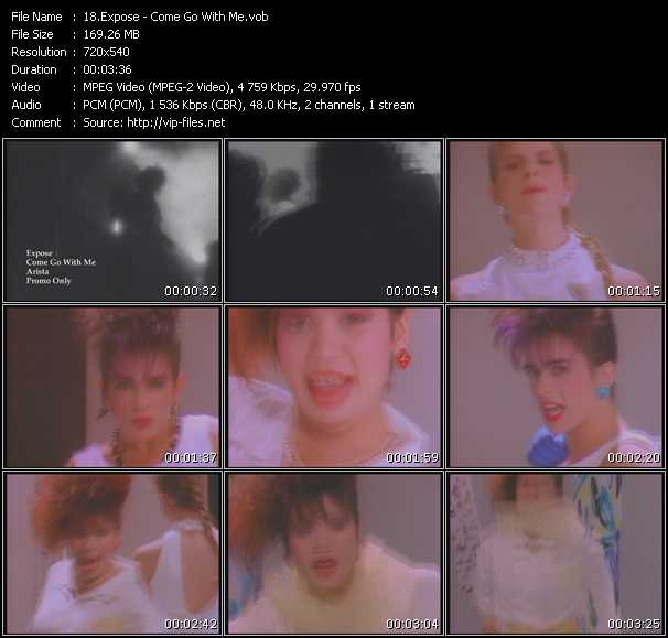 Expose video ”Come Go With Me” from dvd ”Old Skool Vol.5”