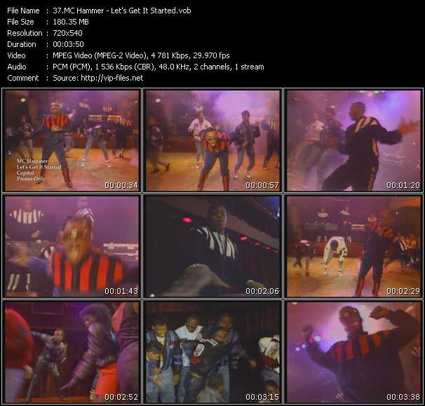 Mc Hammer video ”Let's Get It Started” from dvd ”Old Skool Vol.5”