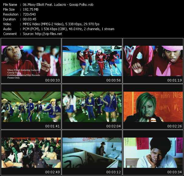 Missy Elliott Feat. Ludacris video ”Gossip Folks” from dvd ”Urban Video April 2003”