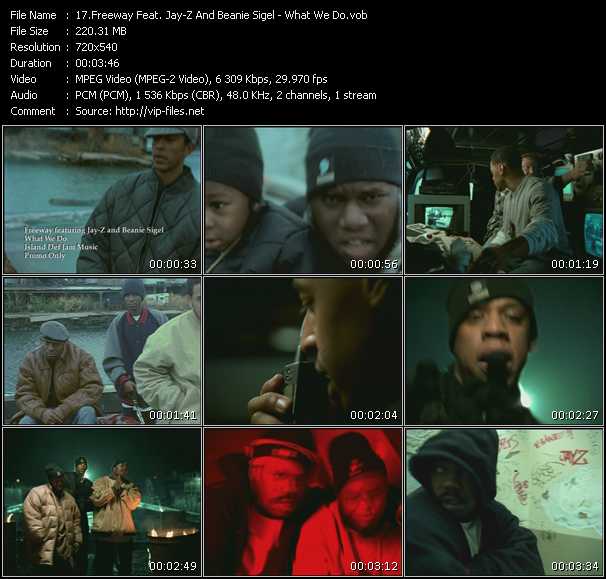 Freeway Feat. Jay-Z And Beanie Sigel video ”What We Do” from dvd ”Urban Video April 2003”