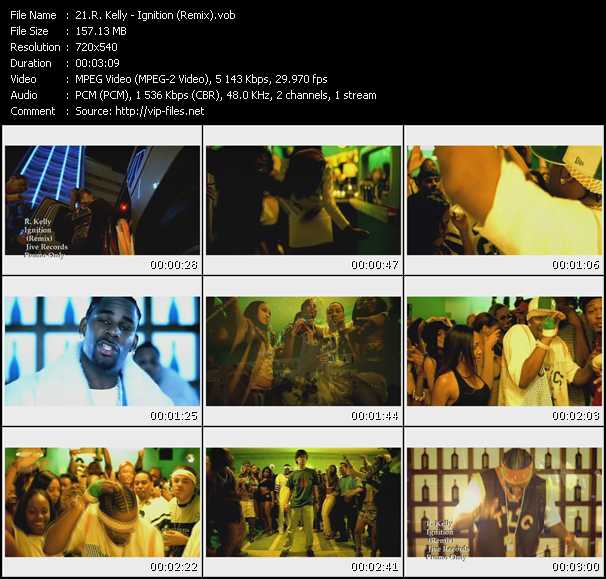 R. Kelly video ”Ignition (Remix)” from dvd ”Urban Video April 2003”