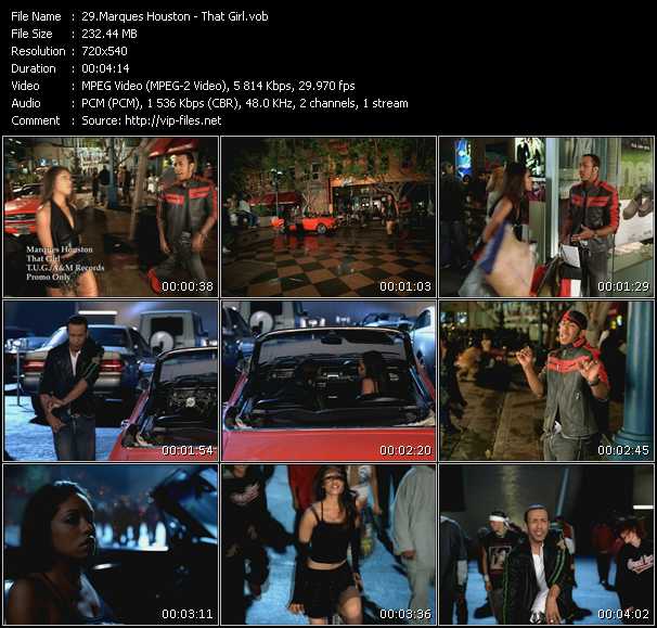 Marques Houston video ”That Girl” from dvd ”Urban Video April 2003”