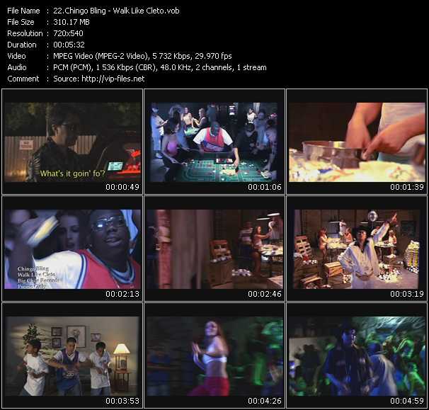 Chingo Bling video ”Walk Like Cleto” from dvd ”Urban Video May 2005”
