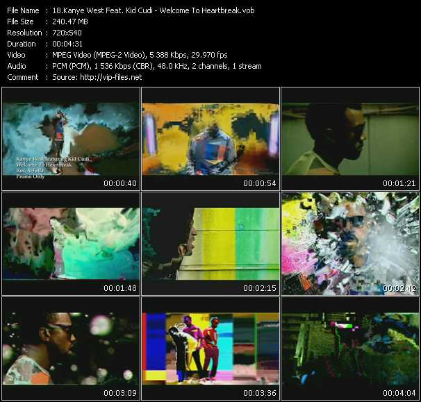 Kanye West Feat. Kid Cudi video ”Welcome To Heartbreak” from dvd ”Urban Video May 2009”