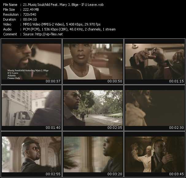 Musiq Soulchild Feat. Mary J. Blige video ”If U Leave” from dvd ”Urban Video May 2009”