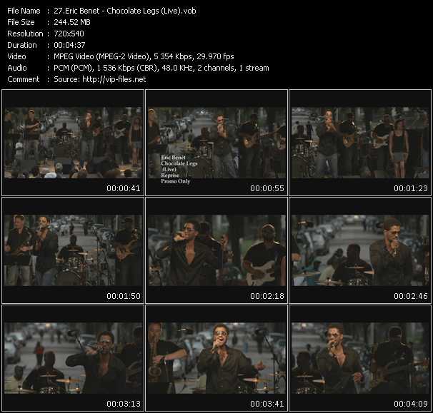 Eric Benet video ”Chocolate Legs (Live)” from dvd ”Urban Video May 2009”