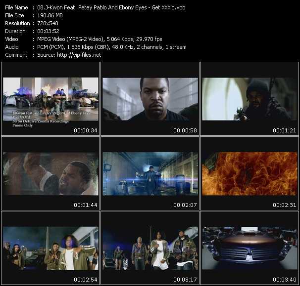 J-Kwon Feat. Petey Pablo And Ebony Eyez video ”Get XXX'd” from dvd ”Urban Video June 2005”
