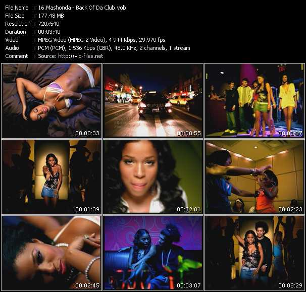 Mashonda video ”Back Of Da Club” from dvd ”Urban Video June 2005”