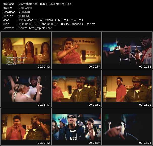 Webbie Feat. Bun B video ”Give Me That” from dvd ”Urban Video June 2005”