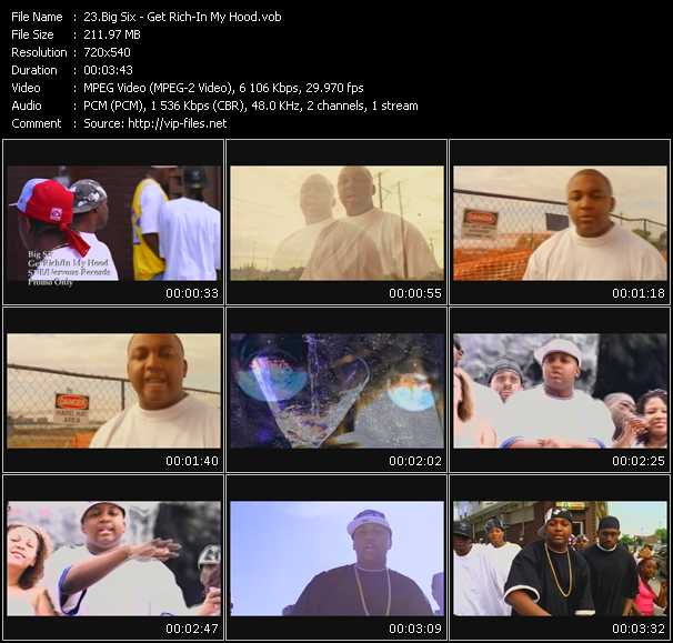 Big Six video ”Get Rich-In My Hood” from dvd ”Urban Video June 2005”