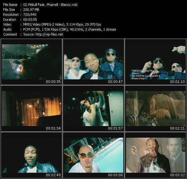 Pitbull Feat. Pharrell Williams video ”Blanco” from dvd ”Urban Video June 2009”