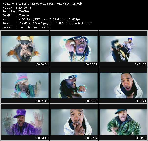 Busta Rhymes Feat. T-Pain video ”Hustler's Anthem” from dvd ”Urban Video June 2009”