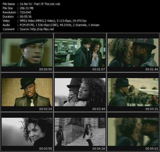 Ne-Yo video ”Part Of The List” from dvd ”Urban Video June 2009”