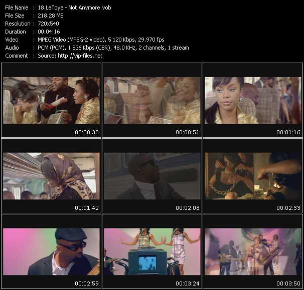 LeToya video ”Not Anymore” from dvd ”Urban Video June 2009”