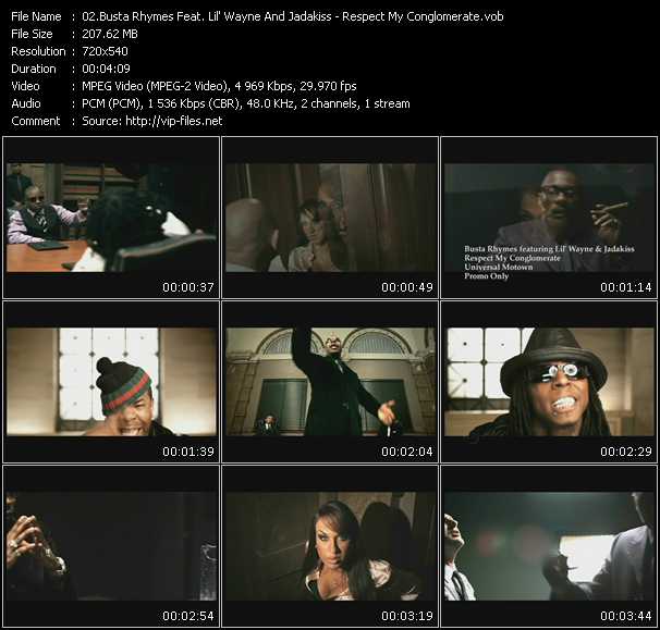 Busta Rhymes Feat. Lil' Wayne And Jadakiss video ”Respect My Conglomerate” from dvd ”Urban Video July 2009”