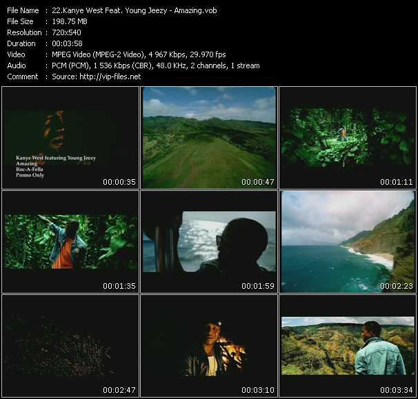 Kanye West Feat. Young Jeezy video ”Amazing” from dvd ”Urban Video July 2009”