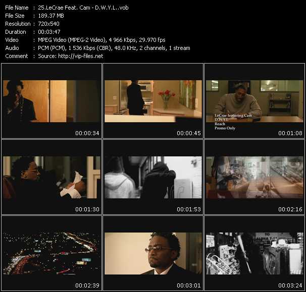LeCrae Feat. Cam video ”D.W.Y.L.” from dvd ”Urban Video July 2009”