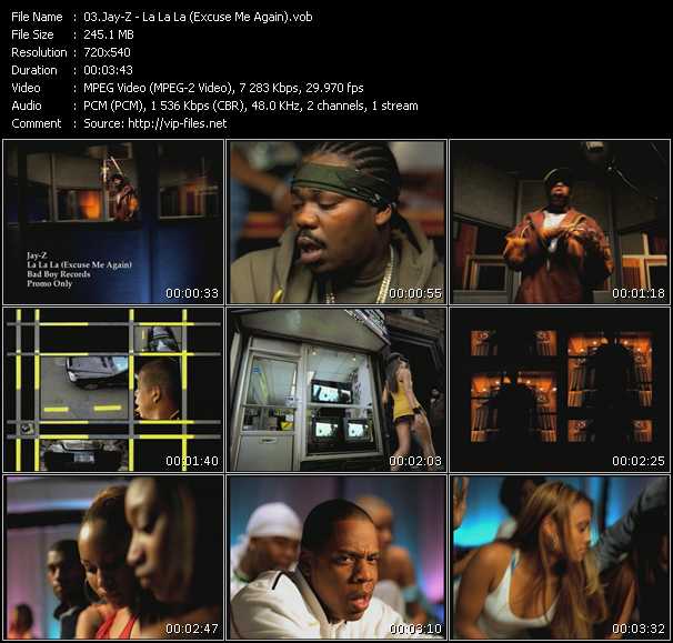 Jay-Z video ”La La La (Excuse Me Again)” from dvd ”Urban Video August 2003”