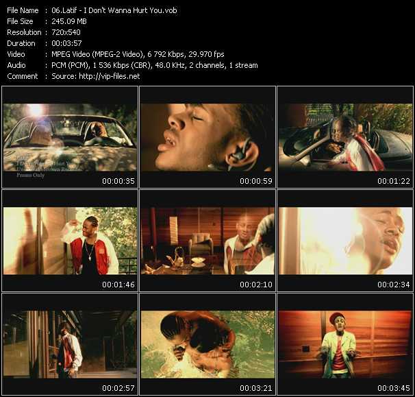 Latif video ”I Don't Wanna Hurt You” from dvd ”Urban Video August 2003”