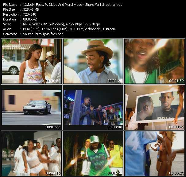 Nelly Feat. P. Diddy (Puff Daddy) And Murphy Lee video ”Shake Ya Tailfeather” from dvd ”Urban Video August 2003”