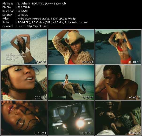 Ashanti video ”Rock Wit U (Awww Baby)” from dvd ”Urban Video August 2003”