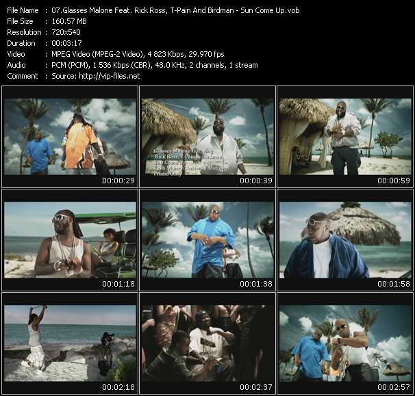 Glasses Malone Feat. Rick Ross, T-Pain And Birdman video ”Sun Come Up” from dvd ”Urban Video August 2009”