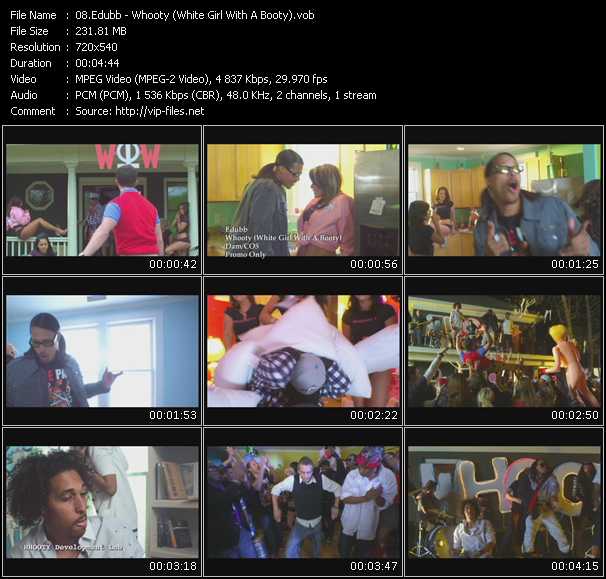 Edubb video ”Whooty (White Girl With A Booty)” from dvd ”Urban Video August 2009”
