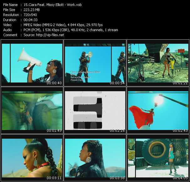 Ciara Feat. Missy Elliott video ”Work” from dvd ”Urban Video August 2009”