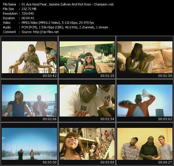 Ace Hood Feat. Jazmine Sullivan And Rick Ross video ”Champion” from dvd ”Urban Video September 2009”