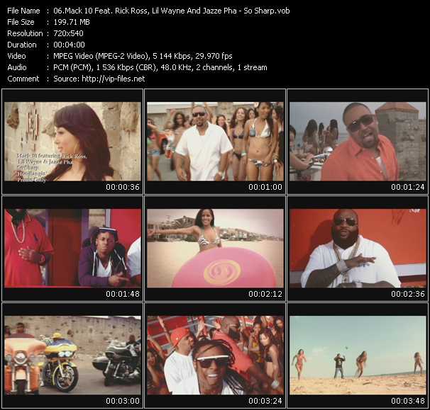 Mack 10 Feat. Rick Ross, Lil' Wayne And Jazze Pha video ”So Sharp” from dvd ”Urban Video September 2009”